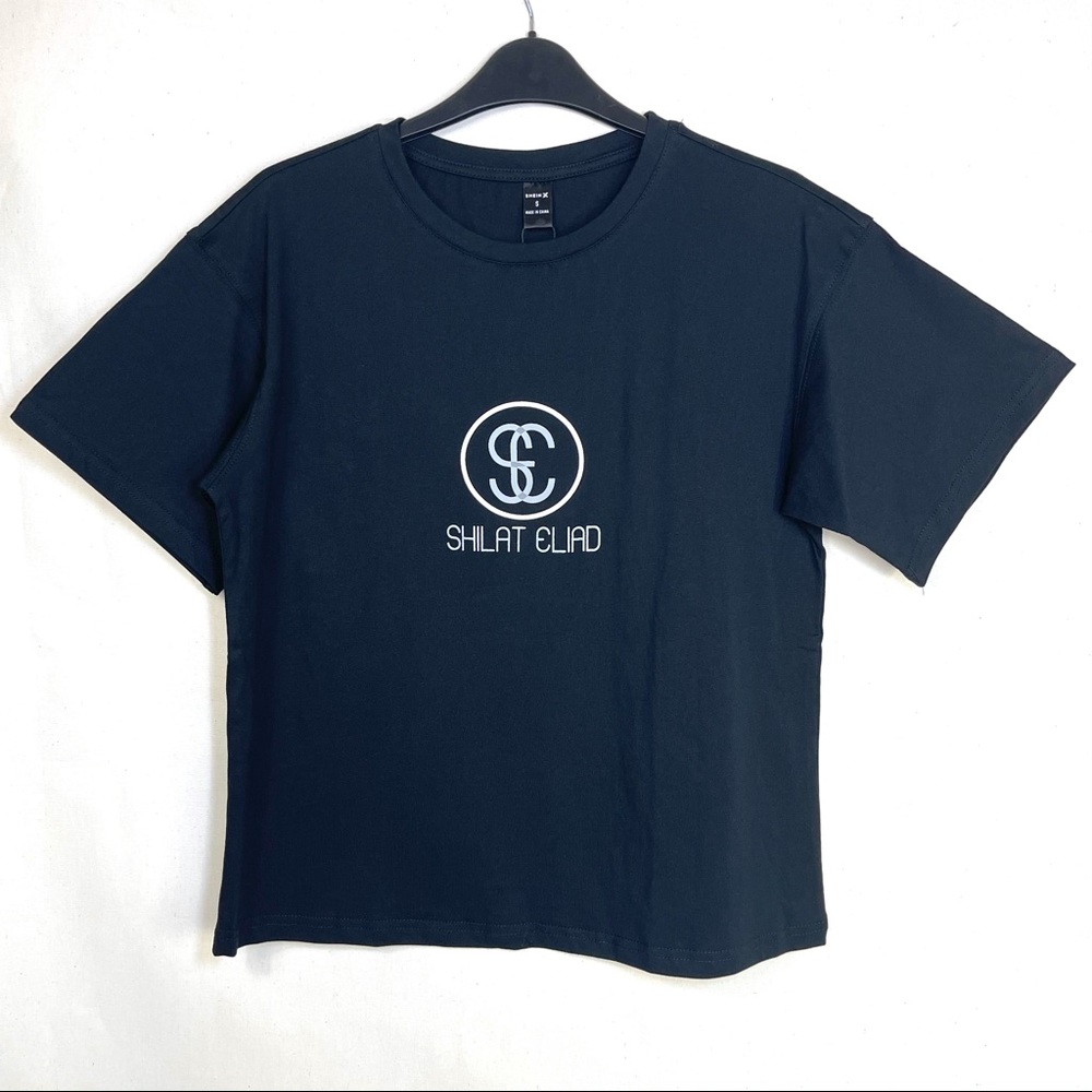 SHEIN X Shilat Eliav Letter & Graphic Print Tee Short Sleeve T-Shirt